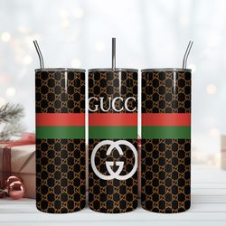 gucci 20oz skinny tumbler luxury, fashion designer gift tumbler, fashion girl travel tumbler, fashion women tumbler, fas