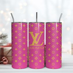 lv 20oz skinny tumbler luxury, fashion designer gift tumbler, fashion girl travel tumbler, fashion women tumbler, fashio