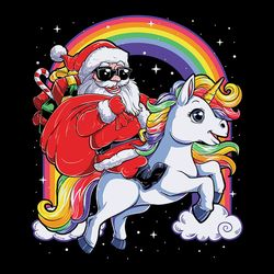 christmas santa riding unicorn xmas graphics png designs unicorn lover, funny png, christmas logo svg, instant download