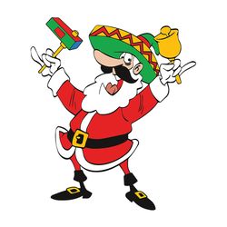 mexican santa claus cartoon christmas png, santa claus christmas png, christmas logo png, instant download