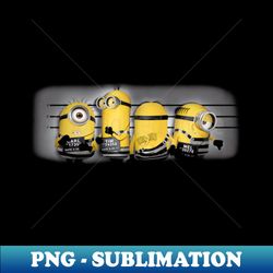 despicable me minions group mug shot - sublimation-ready png file - revolutionize your designs