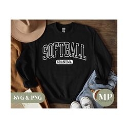 softball grandma svg & png