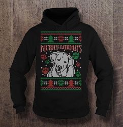 labrador santa hat christmas lights2 tshirt