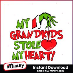my grandkids stole my heart svg cutting digital file