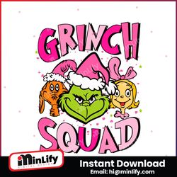 retro pink christmas grinch squad svg digital cricut file