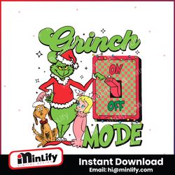 funny grinch mode on off svg cutting digital file