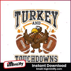 funny turkey and touchdowns football png download