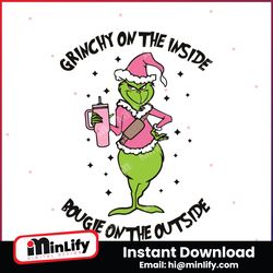 grinchy on the inside bougie on the outside svg cricut files