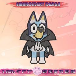 halloween bluey embroidery design, bluey and friends embroidery, bluey halloween embroidery, machine embroidery designs