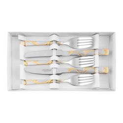 alpen berg fruit knife & fork, 12-pack, yy001