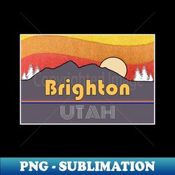 Brighton Utah Vacation Travel Skiing Mountains - Artistic Sublimation Digital File - Create with Confidence