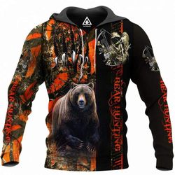 bear hunting hoodie 3d style2174 all over printed