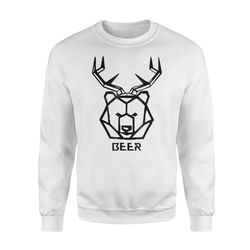 bear plus deer equals beer hunting animal lovers sweatshirt