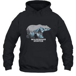 bear wilderness hunter outdoors hunting premium shirt hoodie