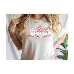 valentine gnomes png, valentines day shirt png, gnomes valentine png, sublimation design