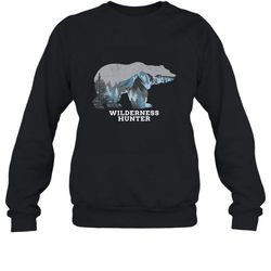 bear wilderness hunter outdoors hunting premium shirt sweatshirt
