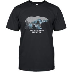 bear wilderness hunter outdoors hunting premium shirt t-shirt