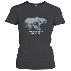 bear wilderness hunter outdoors hunting premium shirt women&8217s t-shirt