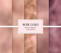 rose gold digital paper, rose gold digital paper set, rose gold glitter digital paper, rose gold background, rose gold