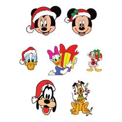 7 christmas mickey friends bundle svg, claus mickey, minnie svg, santa svg, mickey svg, minnie svg, instant download