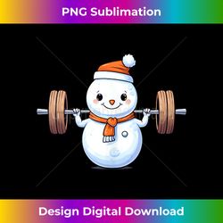 snowman with barbell design christmas weightlifting tank - minimalist sublimation digital file - chic, bold, and uncompromising