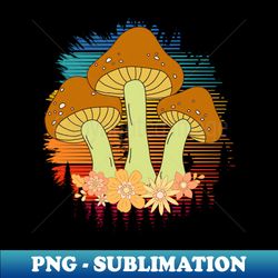 retro flower mushroom - premium sublimation digital download - vibrant and eye-catching typography