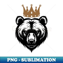 bear with crown - exclusive sublimation digital file - instantly transform your sublimation projects