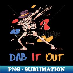 Dabbing Skeleton Halloween - Instant PNG Sublimation Download - Fashionable and Fearless