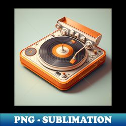 turntable illustration - unique sublimation png download - stunning sublimation graphics