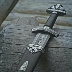 hand forged damascus steel viking sword sharp battle ready medieval sword gift