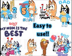 disney mega bluey svg png bundle, halloween bluey svg. bluey clipart svg, bluey and bingo svg, bluey family, bluey