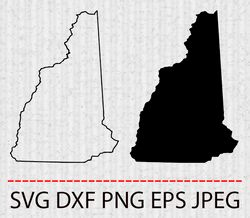 new hampshire svg,png,eps cameo cricut design template stencil vinyl decal tshirt transfer iron on