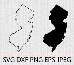 new jersey svg,png,eps cameo cricut design template stencil vinyl decal tshirt transfer iron on