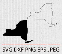 new york state svg,png,eps cameo cricut design template stencil vinyl decal tshirt transfer iron on