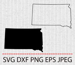 south dakota svg,png,eps cameo cricut design template stencil vinyl decal tshirt transfer iron on