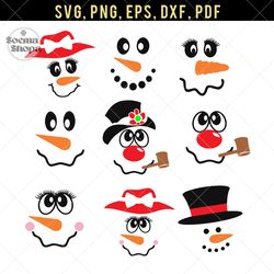 snowman face svg, layered cut svg, christmas svg, collect svg, compatible with cricut and cutting machine