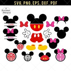 mickey svg, mouse head layered cut svg, cartoon svg, bundle svg, compatible with cricut and cutting machine