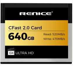 renice 640gb cfast 2.0  memory card