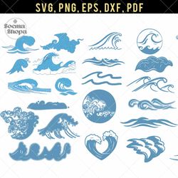 sea wave svg, wave layered cut svg, bundle svg, compatible with cricut and cutting machine