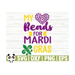my heart beads for mardi gras svg, fat tuesday svg, fleur de lis svg, louisiana svg, parade svg, mardi gras cut file, mardi gras dxf