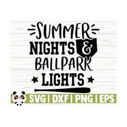 summer lights and ballpark lights love baseball svg, baseball mom svg, sports svg, baseball fan svg, baseball player svg, baseball shirt svg