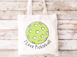 i love pickleball bag for pickleball lover canvas womens tote bag eco pickleball