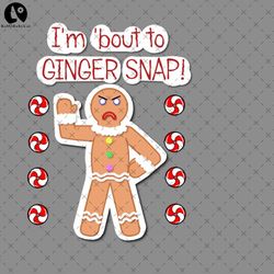gingerbread attitude png, christmas png dowload
