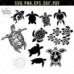 ocean turtle collect svg, turtle layered cut svg, cartoon bundle svg, compatible with cricut and cutting machine