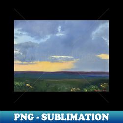 near dark oil on canvas - artistic sublimation digital file - bold & eye-catching