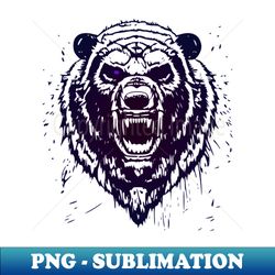 angry grizzly bear - png transparent sublimation design - transform your sublimation creations