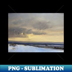sunset snow oil on canvas - aesthetic sublimation digital file - transform your sublimation creations