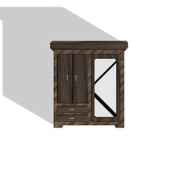 miniature wardrobe 1:24 scale 3d model