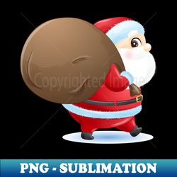 cute santa claus for christmas day - png transparent sublimation design - perfect for personalization