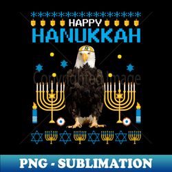 eagle chanukah jewish ugly hanukkah sweater pajama long sl - professional sublimation digital download - add a festive touch to every day